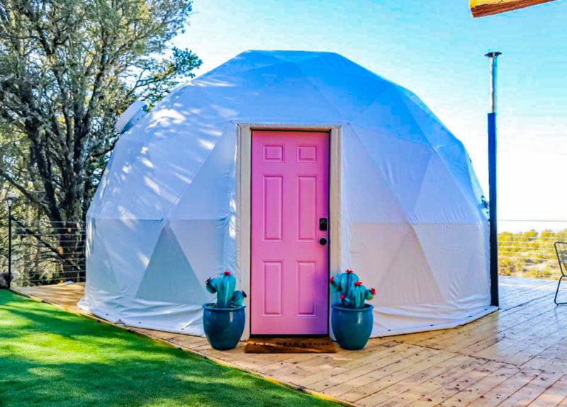 Unique Glamping Camping Spots in Nogal, New Mexico: Zia Geo Dome at El Mistico
