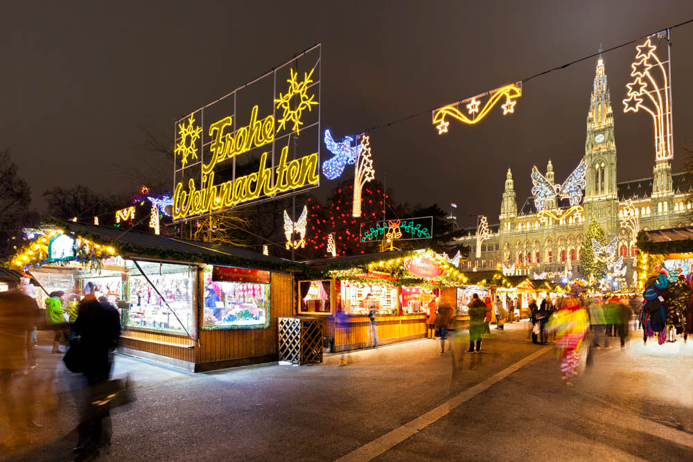 Festive Christmas Markets in Europe: Christkindlmarkt: Vienna, Austria
