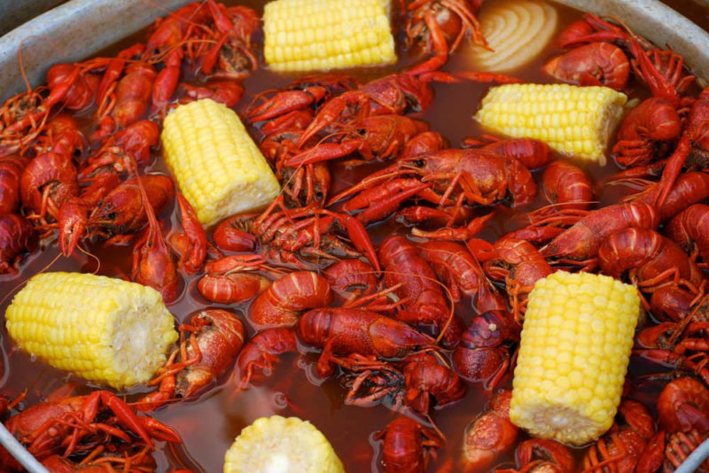 Best Foods to eat in New Orleans: Boiled Crawfish