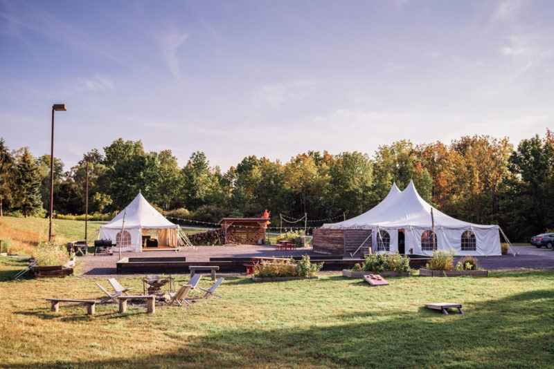 Cool Hotels Finger Lakes New York: Firelight Camps