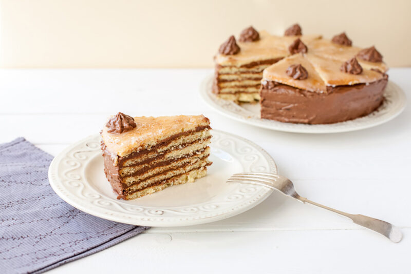 Best Foods to try in Hungary: Dobos Cake