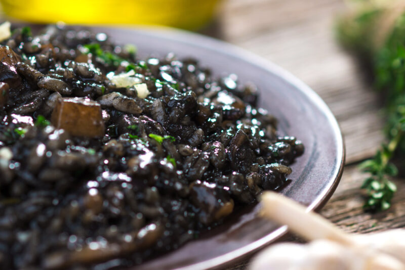 Local Foods to try in Croatia: Black Risotto