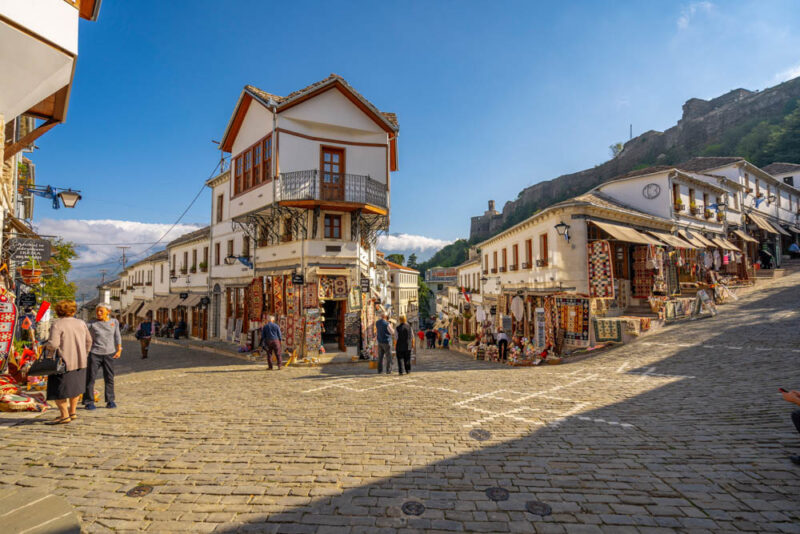 2 Week Itinerary in Albania: Street in Gjirokaster