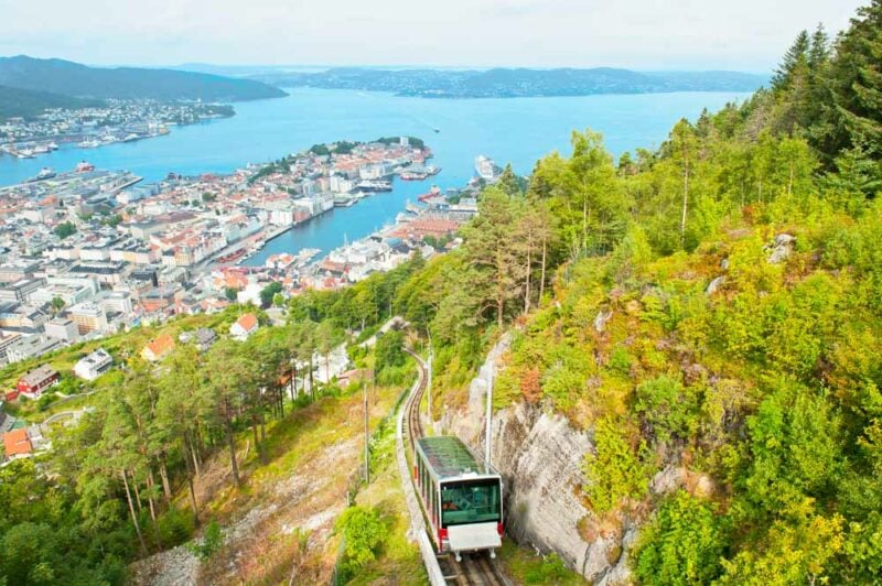 2 Weeks in Norway Itinerary: Funicular to Mount Floyen