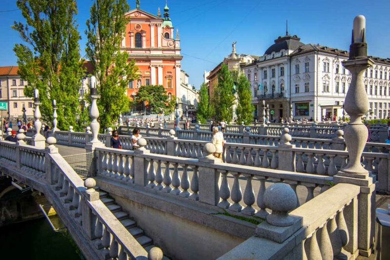3 Days in Ljubljana Weekend Itinerary: Preseren Square and Triple Bridge