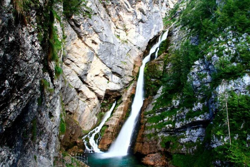 Slovenia Two Week Itinerary: Savica Waterfall