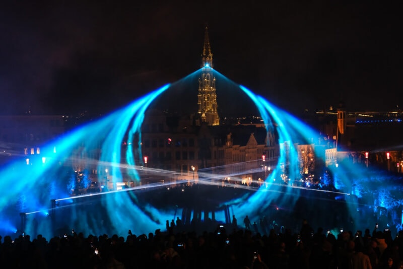 What Places to Visit in Europe in February: Light Installations in Brussels
