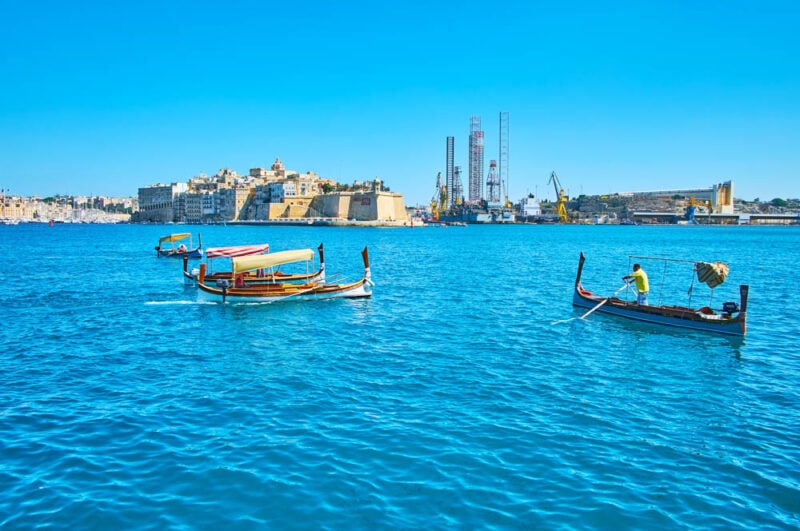 What to do in Malta: Ride a Dghajsa Across the Grand Harbour
