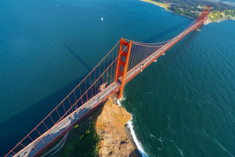 San Francisco Tours You Have to Take: Aerial View of the Golden Gate Bridge from a Seaplane