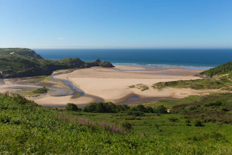 2 Weeks in Wales Itinerary: Three Cliffs Bay