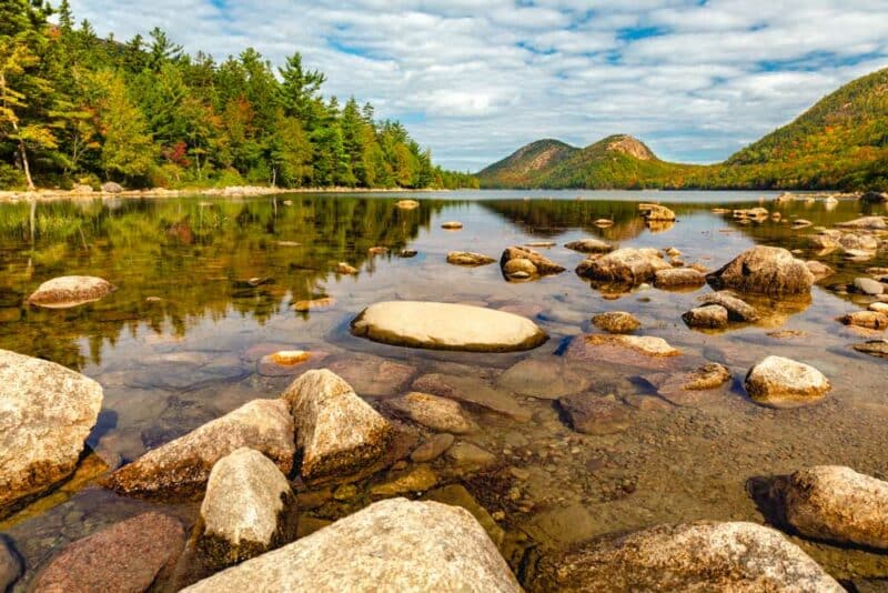 Fun Things to do in Acadia National Park, Maine: Jordan Pond