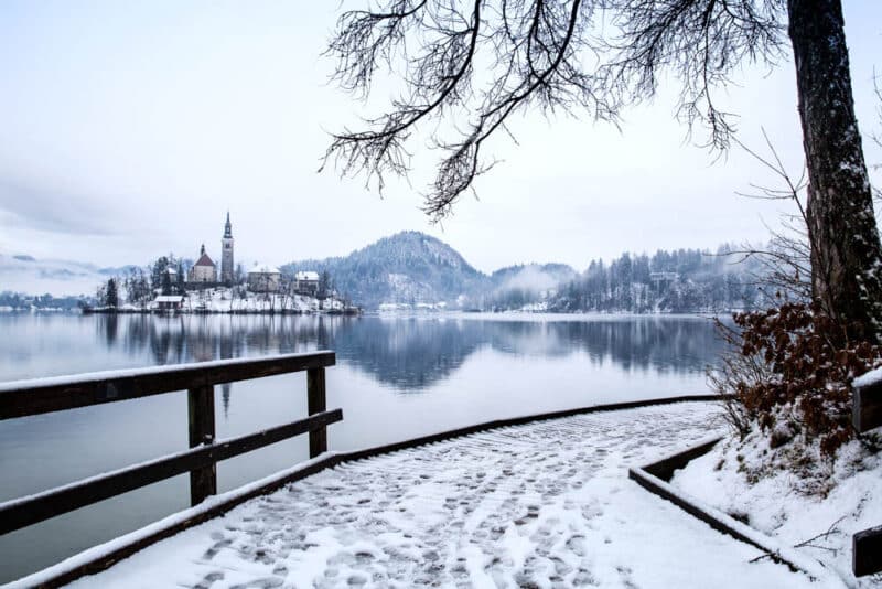Must Visit Places in Europe during Winter: Lake Bled, Slovenia