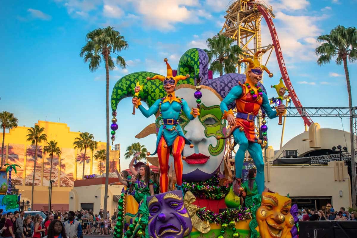 Cool Things to do in Orlando in March: Mardi Gras at Universal Orlando