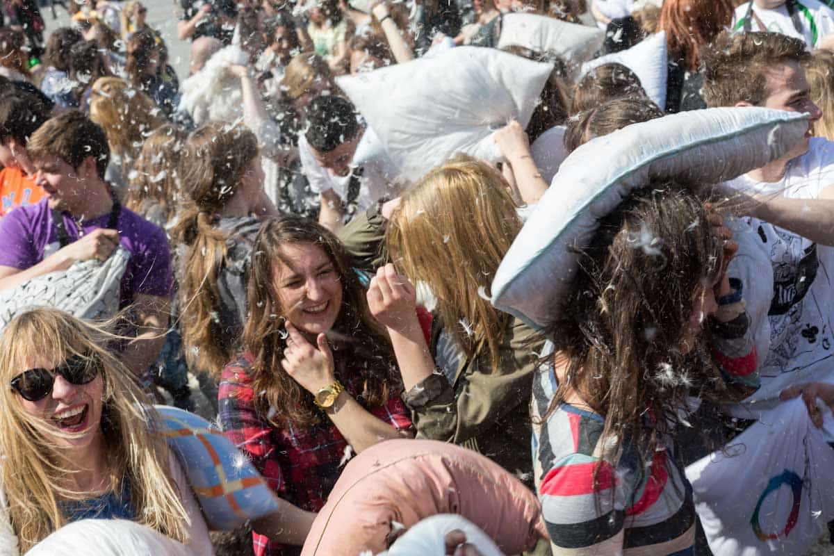 Best Things to do in New York City in April: Pillow Fight
