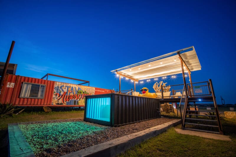 Glamping Spots in Texas: FlopHouze Shipping Container Hotel